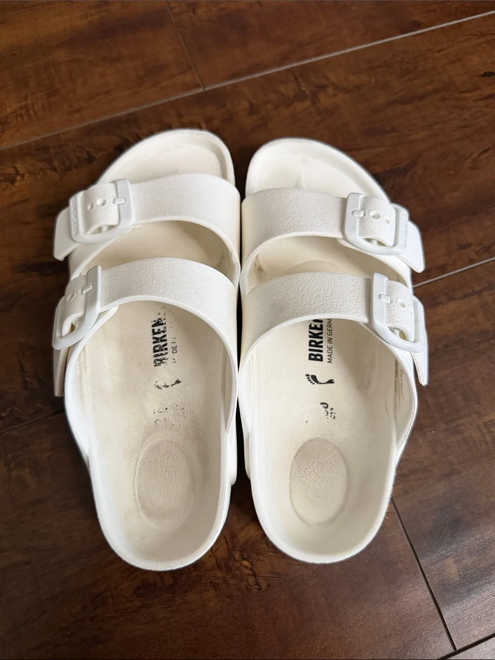 Birkenstock Kids White Two-Strap EVA Sandals